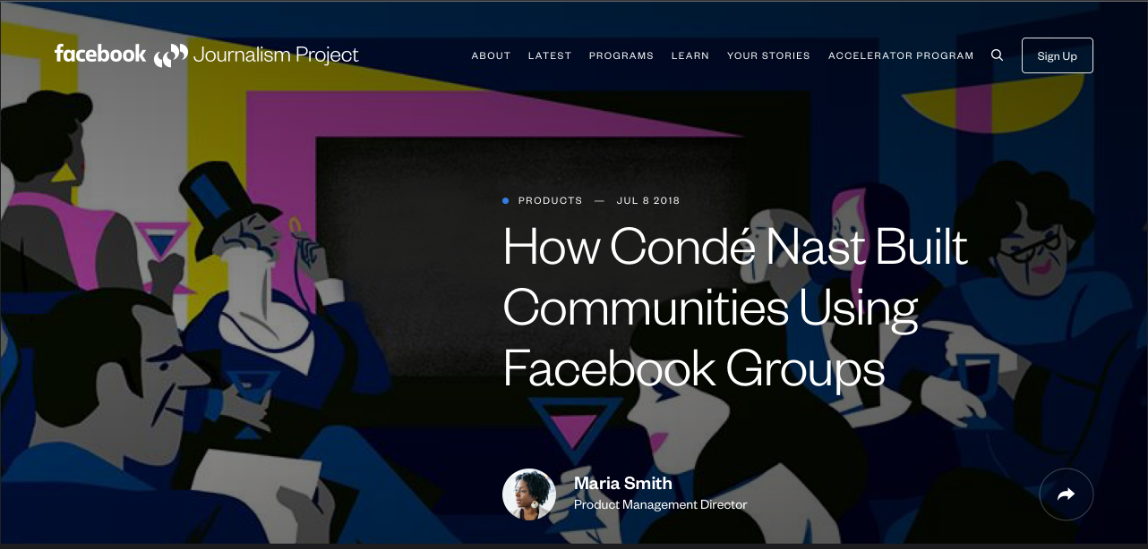 An image of the Facebook Journalism Project project.
